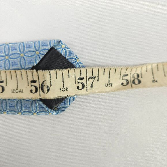 Gianfranco Ferre Blue Geometric Engram Silk Tie Made In Italy 57" x 3.75" - Picture 7 of 7